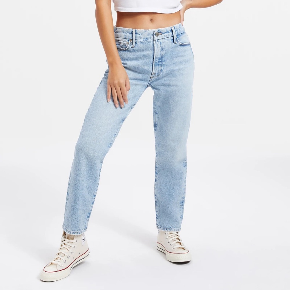 Good American Girlfriend Jeans - light vintage wash - size 6